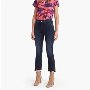 MOTHER the Insider Crop Step Fray Jeans After Party Wash Size 28